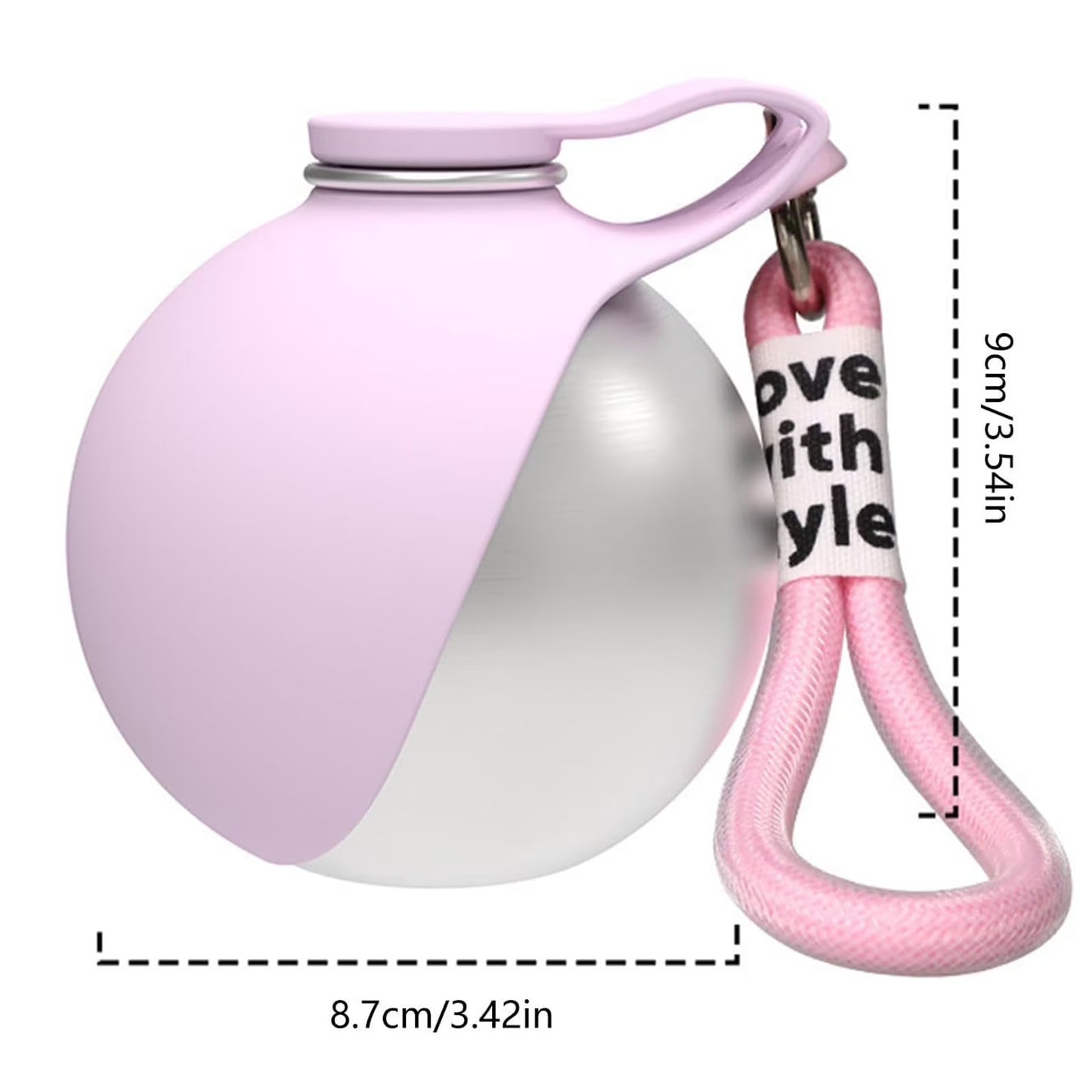 2 in 1 Portable Dog Water Bottle for Small Dogs - Leak-Proof & Compact Dog Travel Water Bottle -Stainless Steel Bottle & Silicone Bowl - Ideal for Walking, Hiking & Travels