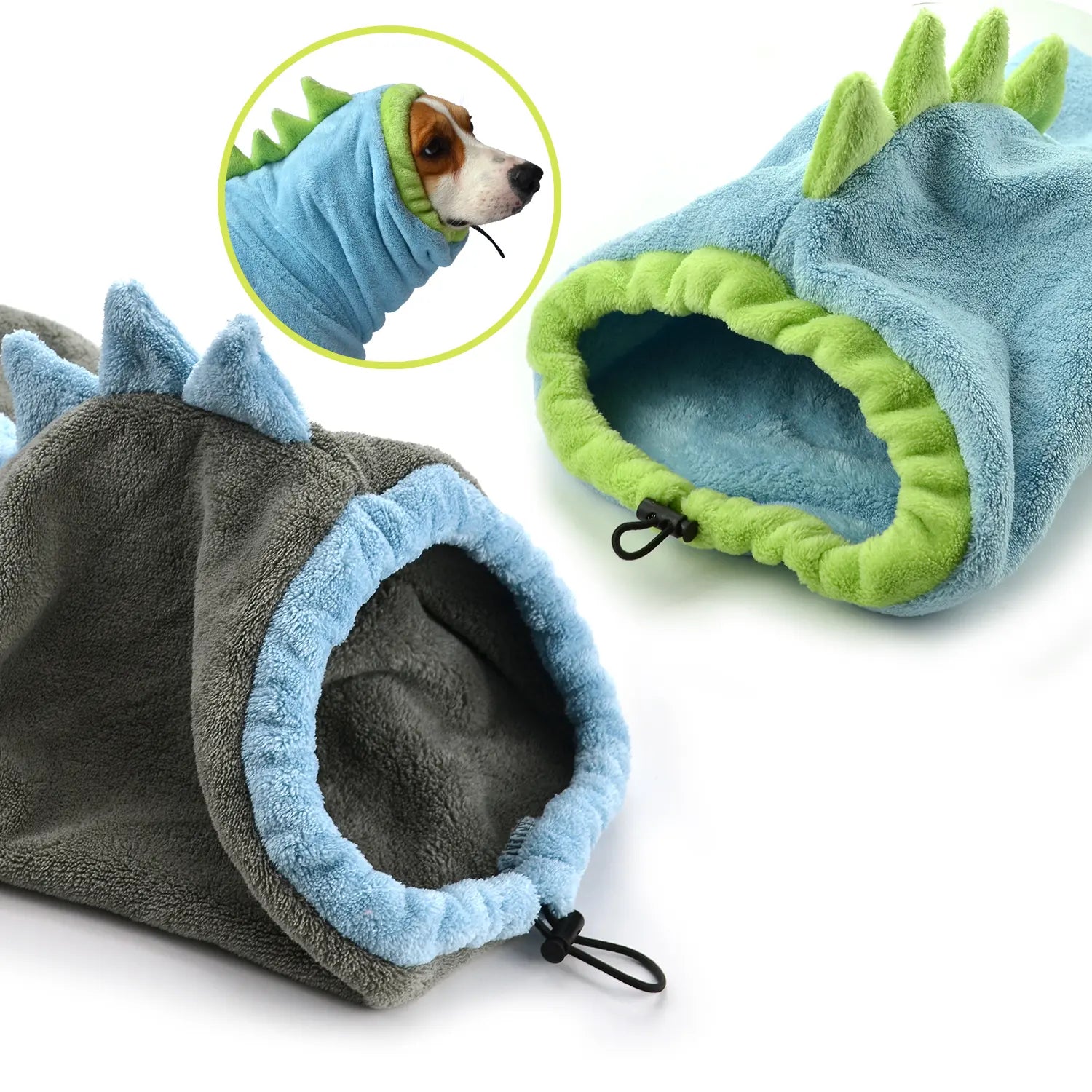 Quick-Dry Dog Bathrobe and Towel Set with Adjustable Microfiber Robe and Drying Gloves - Perfect for Cold Weather and Beach Grooming