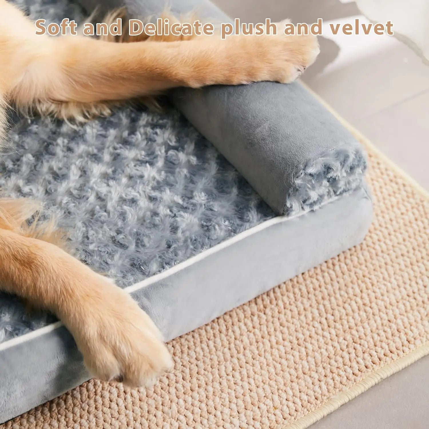 Orthopedic Dog Bed for Large Dogs – Waterproof Couch-Style Pet Bed, Medium & Large Dogs, Removable Washable Cover, 36"X27"X6.5"