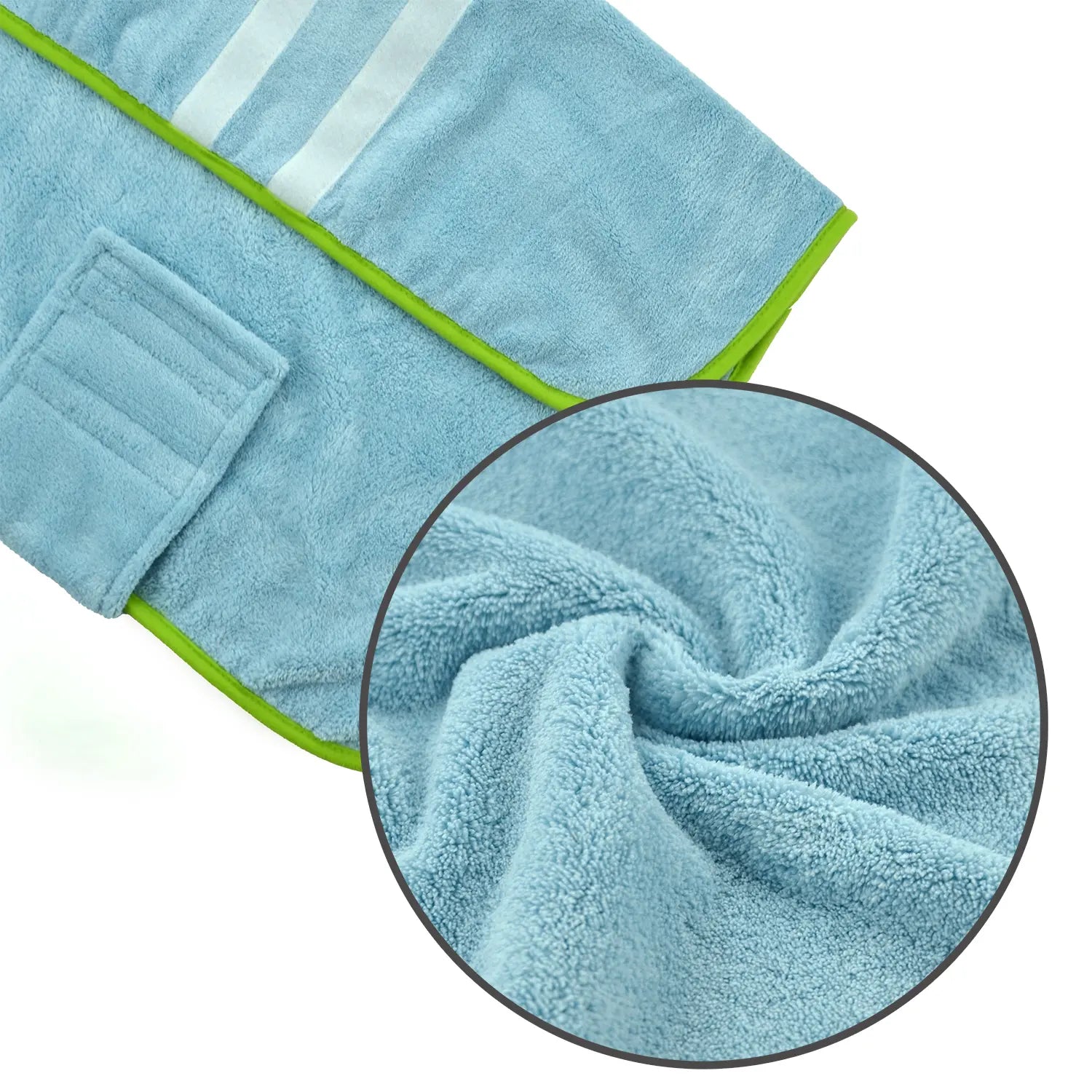 Quick-Dry Dog Bathrobe and Towel Set with Adjustable Microfiber Robe and Drying Gloves - Perfect for Cold Weather and Beach Grooming