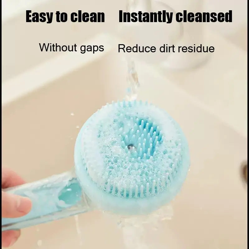 2026 Summervibes 2-in-1 Pet Bath and Grooming Brush with Built-in Shampoo Dispenser for Effortless Bathing and Soft Massage for Dogs and Cats