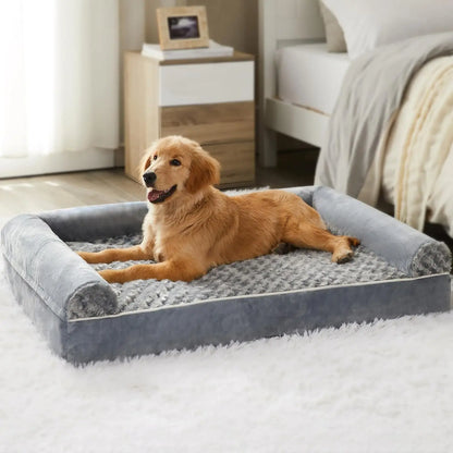 Orthopedic Dog Bed for Large Dogs – Waterproof Couch-Style Pet Bed, Medium & Large Dogs, Removable Washable Cover, 36"X27"X6.5"