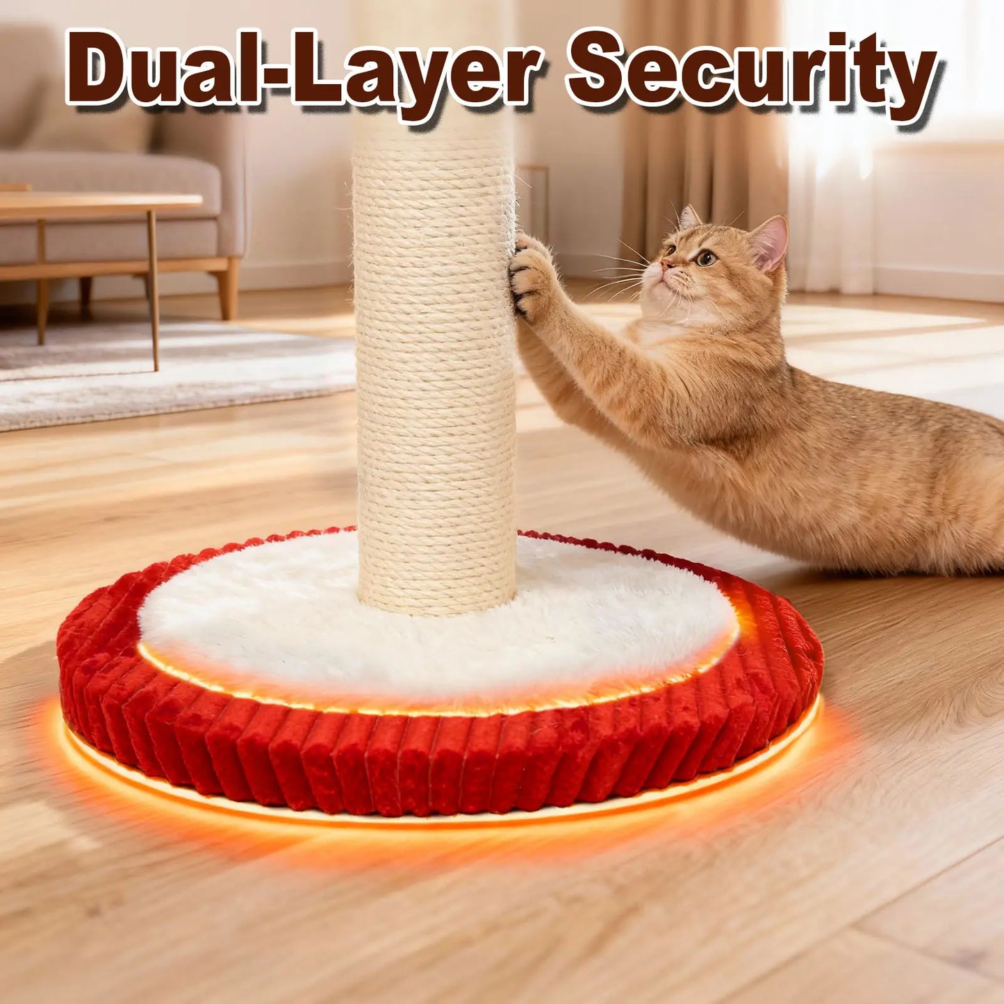 Catails 39.7" Tall Cat Scratching Post and Cat Tower - Indoor and Outdoor Cat Tree with Sisal Scratcher and Cat Toy for Kittens and Adults